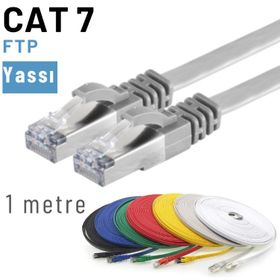IRENIS CAT7 Gri 1 metre Yassı FTP Ethernet Network Lan İnternet Kablosu
