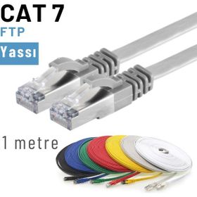 IRENIS CAT7 Gri 1 metre Yassı FTP Ethernet Network Lan İnternet Kablosu