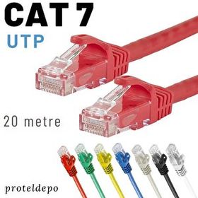 IRENIS CAT7 Kırmızı 20 metre Ethernet Network LAN Ağ Kablosu