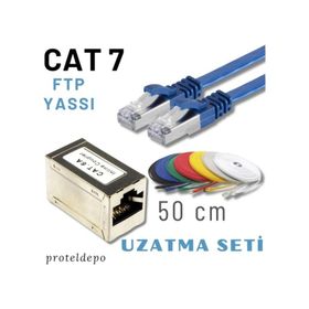 IRENIS CAT7 Mavi 50 cm Kablo Ethernet Network Ağ Kablosu