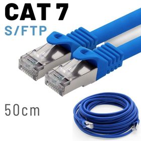 IRENIS CAT7 Mavi 50 cm Yassı FTP Ethernet Network Lan İnternet Kablosu