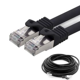 IRENIS CAT7 Siyah 1 m Yassı FTP Lan İnternet Kablosu