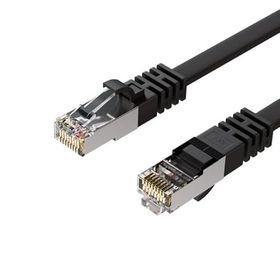 IRENIS CAT7 Siyah 15 m Yassı FTP Ethernet Network LAN İnternet Kablosu