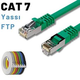 IRENIS CAT7 Yassı FTP Ethernet Yeşil 50 cm Network Lan İnternet Kablosu