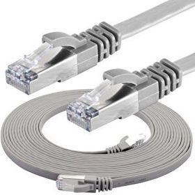 IRENIS CAT7 Yassı FTP Gri 50 cm Ethernet Network Lan İnternet Kablosu