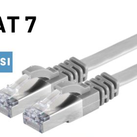 IRENIS CAT7 Yassı FTP Gri 50 cm Ethernet Network Lan İnternet Kablosu
