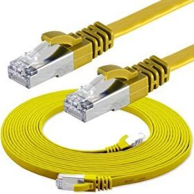 IRENIS CAT7 Yassı FTP Sarı 50 cm Ethernet Network Lan İnternet Kablosu
