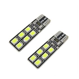 İrhanlar 12 V T10 2 Adet Beyaz Dipsiz Led Ampul