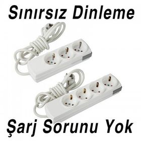 İrhanlar Kablolu Sim Kartlı Ortam Ses Dinleme Cihazı 3'lü Priz