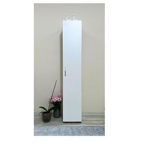 Irmak Mobilya Beyaz 5 Raflı Tek Kapak Çok Amaçlı Banyo Mutfak Kiler Erzak Dolabı