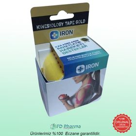 Iron Kinesiology Tape Gold 5 cm x 5 mt Sarı Ağrı Bandı