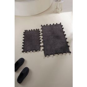 İrya Alya %100 Pamuk Antrasit 40x60+60x90 Banyo Paspası