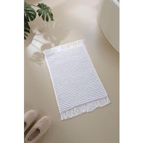 İrya Lavish Beyaz 50x70 cm %100 Pamuk El Örgüsü Banyo Paspası
