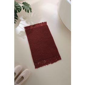 İrya Lavish Koyu Kiremit 50x70 cm %100 Pamuk El Örgüsü Banyo Paspası