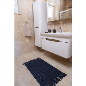 İrya Lavish Lacivert 50x70 cm %100 Pamuk El Örgüsü Banyo Paspası