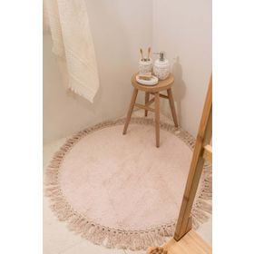 İrya Lora Pembe 90x90 cm %100 Pamuk Banyo Paspası