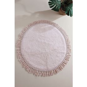 İrya Lora Pembe 90x90 cm %100 Pamuk Banyo Paspası