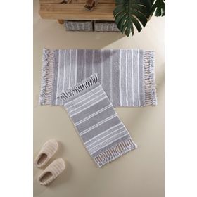 İrya Martil 2'li Gri 40x60+60x90 cm %100 Pamuk Banyo Paspası