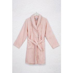 İrya Pembe Becca Nakışlı Bornoz