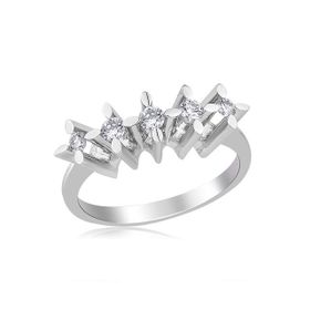 İryum Mücevher PY4844-2 18 Ayar 0.44 ct E-FVS Pırlanta Beş Taş Yüzük