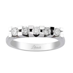 İryum Mücevher PY4844-2 18 Ayar 0.44 ct E-FVS Pırlanta Beş Taş Yüzük