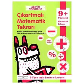 İş Bankası Yayınları +9 Yaş Ödeve Yardımcı Çıkartmalı Matematik Tekrarı