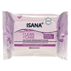 Isana 25'li 3 in 1 Kuru ve Hassas Ciltler İçin Yüz Temizleme Mendili
