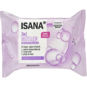 Isana 25'li 3 in 1 Kuru ve Hassas Ciltler İçin Yüz Temizleme Mendili
