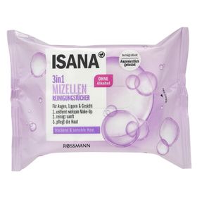 Isana 25'li 3 in 1 Kuru ve Hassas Ciltler İçin Yüz Temizleme Mendili