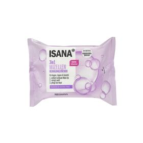 Isana 25'li 3 in 1 Kuru ve Hassas Ciltler İçin Yüz Temizleme Mendili