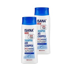 Isana Med Kuru Saç Derisi İçin 2x200 ml Mentol ve Kafeinli Kepek Şampuanı