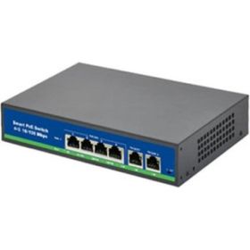 Isee ISS-3006P 4 Port 10-100 Mbps PoE+ 2 Port 10-100 Mbps Uplink 60 W PoE Switch