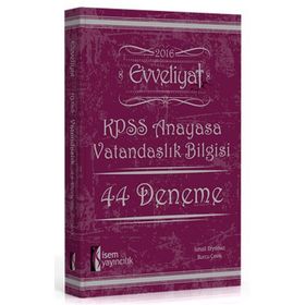 İsem Evveliyat KPSS Anayasa Vatandaşlık Bilgisi Çek Kopar Yaprak Test 2015 - Yasemin Özkanlı