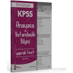 İsem Evveliyat KPSS Anayasa Vatandaşlık Bilgisi Çek Kopar Yaprak Test 2015 - Yasemin Özkanlı