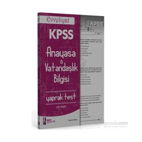 İsem Evveliyat KPSS Anayasa Vatandaşlık Bilgisi Çek Kopar Yaprak Test 2015 - Yasemin Özkanlı