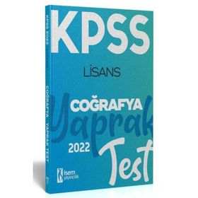 İsem Yayıncılık 2022 Kpss Lisans Genel Kültür Coğrafya Yaprak Test