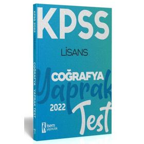 İsem Yayıncılık 2022 Kpss Lisans Genel Kültür Coğrafya Yaprak Test