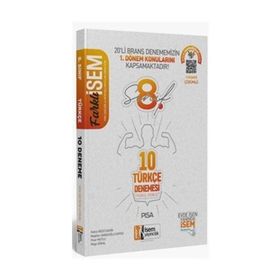 İsem Yayıncılık LGS Farklı İsem 8. Sınıf 1. Dönem Türkçe 10 Branş Deneme