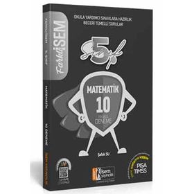 İsem Yayınları 5. Sınıf Matematik Farklı İsem 10 Deneme