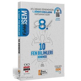İsem Yayınları 8. Sınıf LGS 1. Dönem Fen Bilimleri 10 Branş Deneme