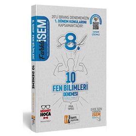İsem Yayınları 8. Sınıf LGS 1. Dönem Fen Bilimleri 10 Branş Deneme
