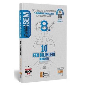 İsem Yayınları 8. Sınıf LGS 1. Dönem Fen Bilimleri 10 Branş Deneme