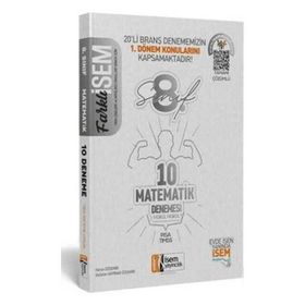 İsem Yayınları 8. Sınıf LGS 1. Dönem Matematik Farklı İsem 10 Branş Deneme