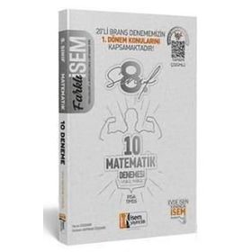 İsem Yayınları 8. Sınıf LGS 1. Dönem Matematik Farklı İsem 10 Branş Deneme