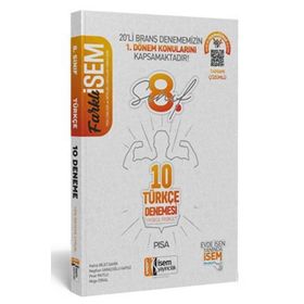İsem Yayınları 8. Sınıf LGS 1. Dönem Matematik Farklı İsem 10 Branş Deneme