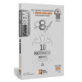 İsem Yayınları 8. Sınıf LGS 1. Dönem Matematik Farklı İsem 10 Branş Deneme