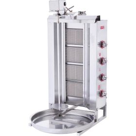Işıkgaz Silverinox Doğalgazlı 4 Radyanlı Üstten Motorlu Döner Ocağı