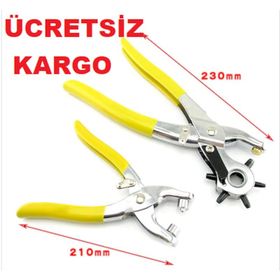 İşkur Makina Kemer Kayış Delme Perçin Kuş Gözü Atma Çarklı Zımba Çakma Seti