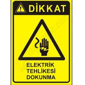İşlev İş Güvenliği Elektrik Tehlikesi Dokunma Levhası