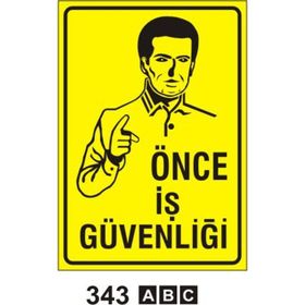 İşlev İş Güvenliği Önce İş Güvenliği Levhası